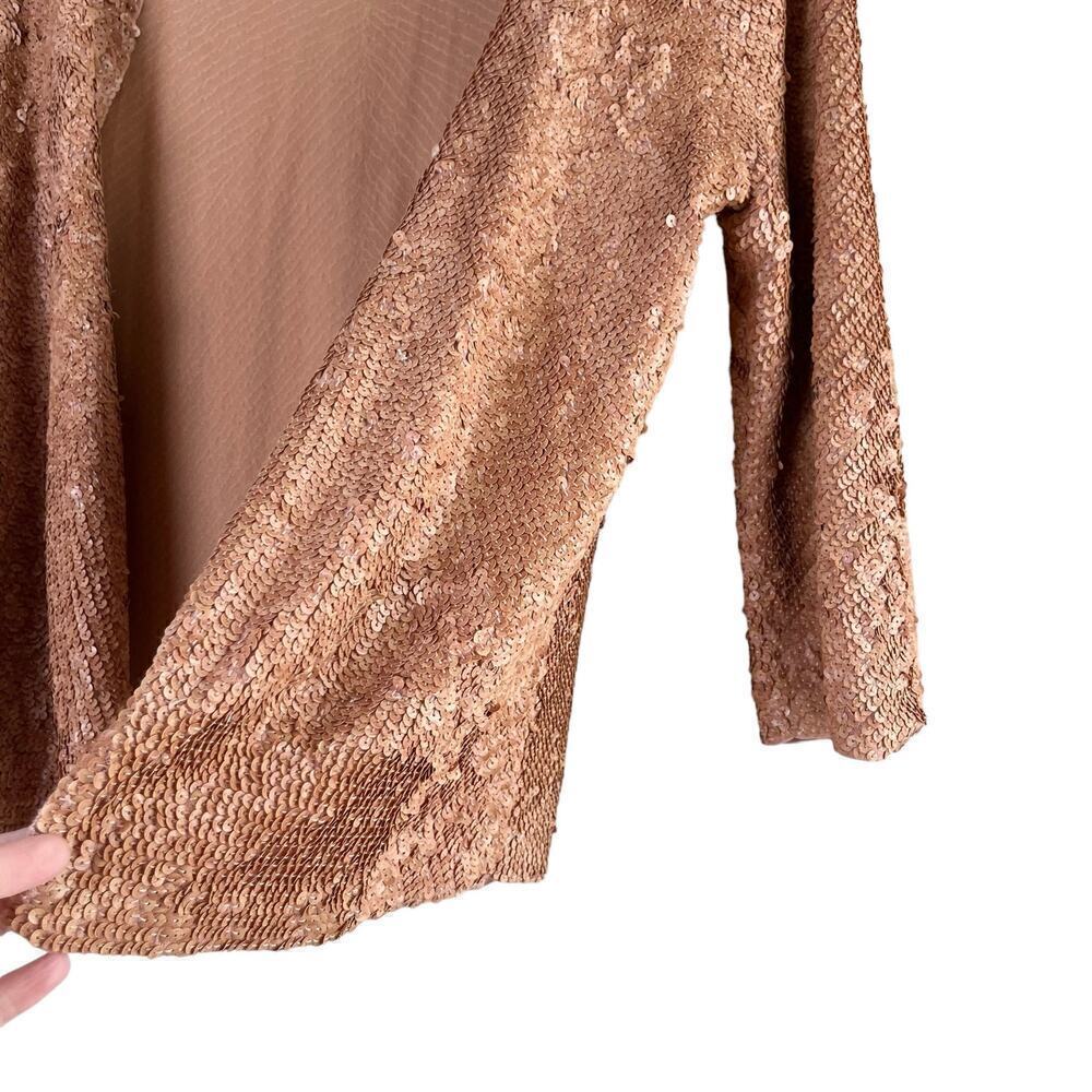 J.Crew Collection Sequin Open Front Cardigan Silk… - image 5